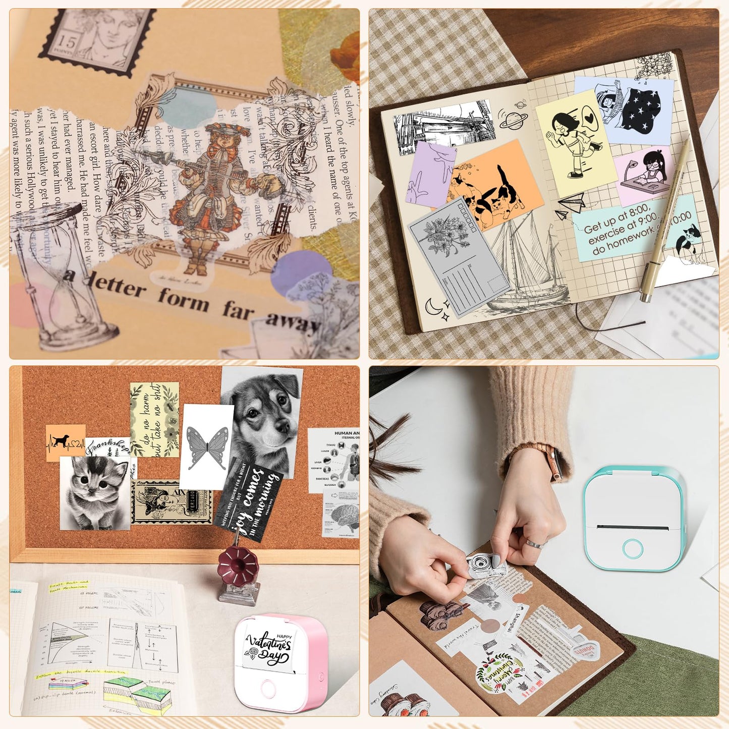 Memoqueen T02 White Non-Adhesive Thermal Paper, Printer Paper for T02 Thermal Printer, 53mm x 6.5m, Black Text, Keep for 10 Years, 3 Rolls, Can be Used for Notes/Sticker/Memo/Photo Paper