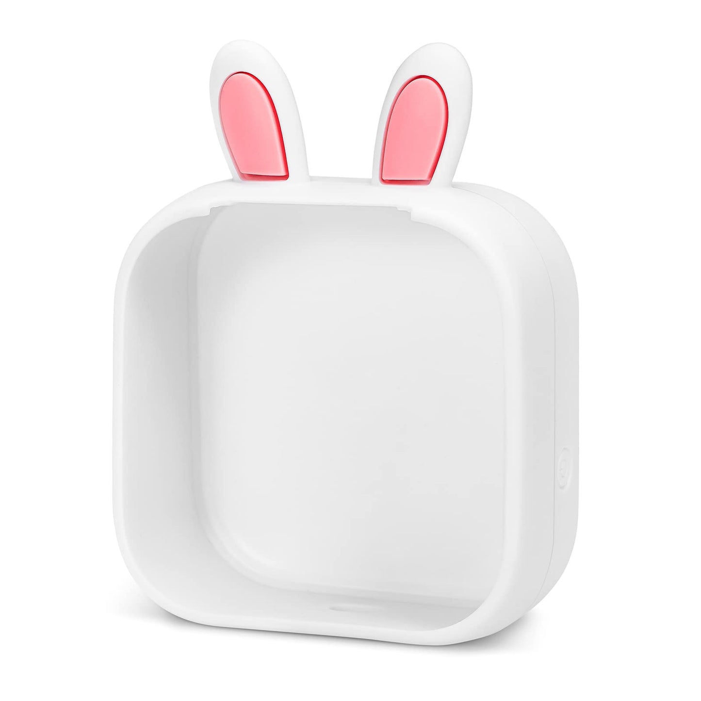 シリコンケース Memoqueen T02 ミニプリンター転倒防止カバー プリンター損傷の軽減,ビスフェノールAを含まない可愛いデザインのプリンターカバー,白うさぎの耳