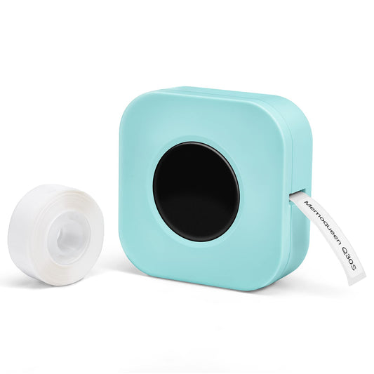 スマホ専用 ラベルプリンター Memoqueen Q30S 多機能ラベルライター サーマルラベルメーカー ポータブルミニプリンターBluetooth接続 6mm~15mm幅 名前ラベル,食品ラベル,分類ラベルに使用できます ホワイトラベルテープ12x40mm幅1巻を本体に付属