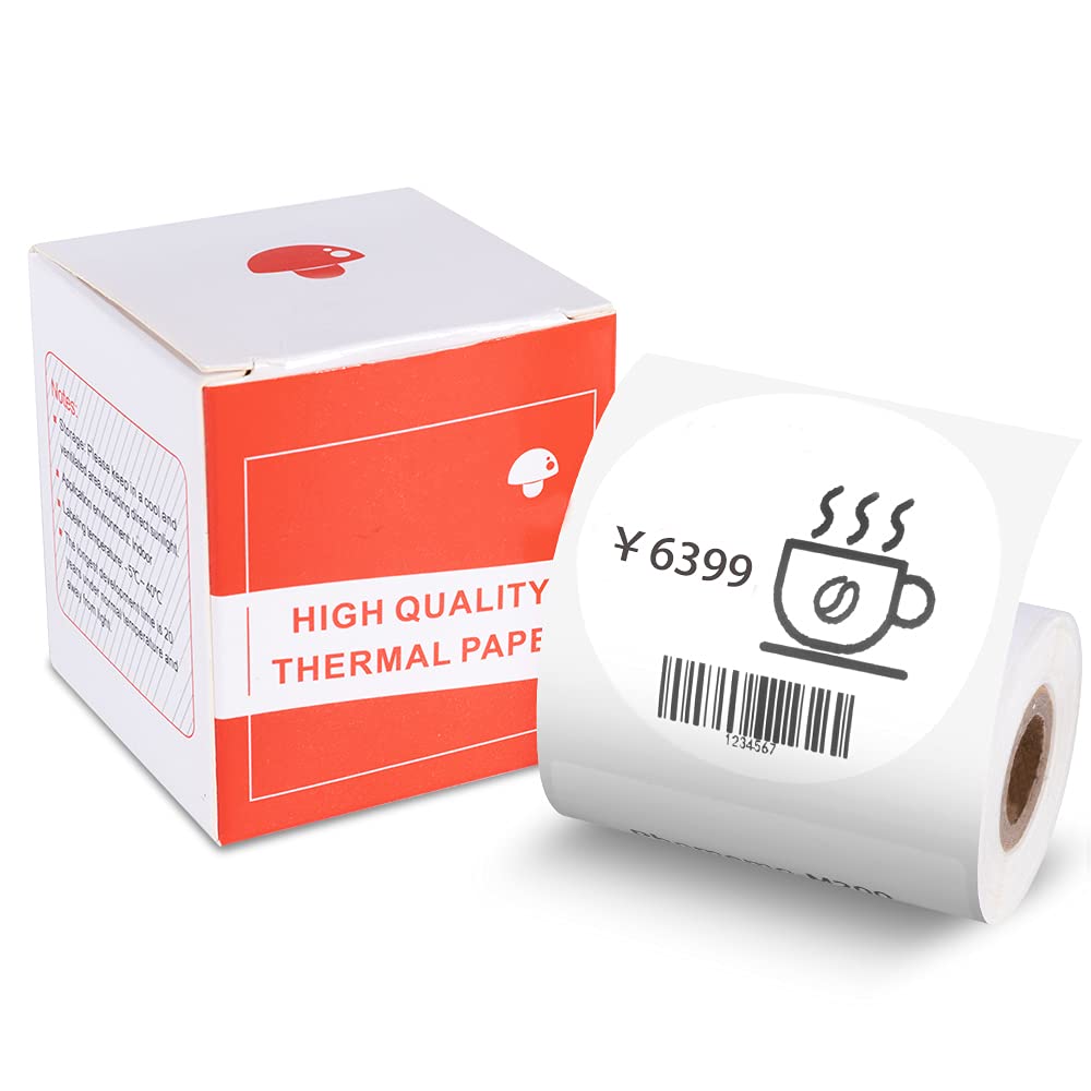 Phomemo 2 Inch Circle Label for M110/M110S/M120/M200/M220 Label Maker, 5050 Round Thermal Label for Business Labeling, DIY Logo Design,Inventory, 420pcs