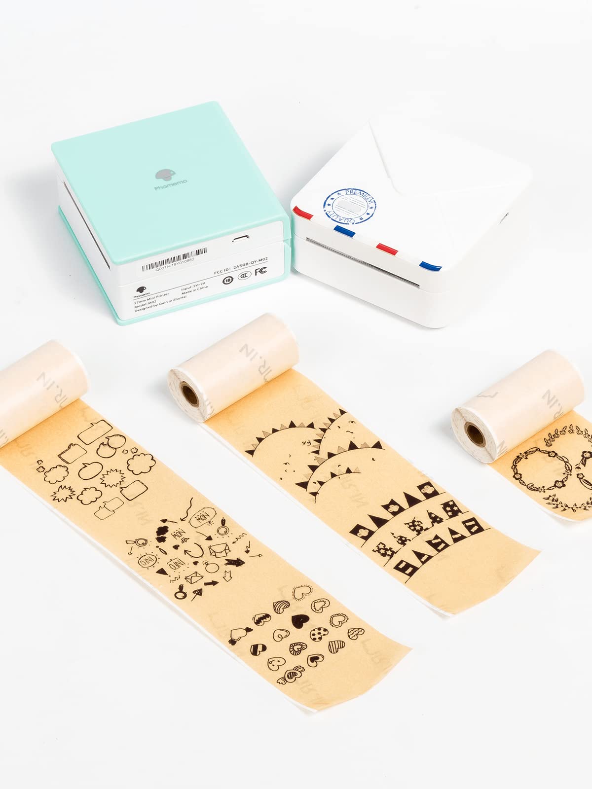 Phomemo M02 Printer Paper - Adhesive Transparent Gold Glitter Sticker Labels, for Phomemo M02/M02 Pro/M02S/M03S/M03AS/M04S/M04AS Pocket Bluetooth Thermal Printer, 50mm, 3 Rolls