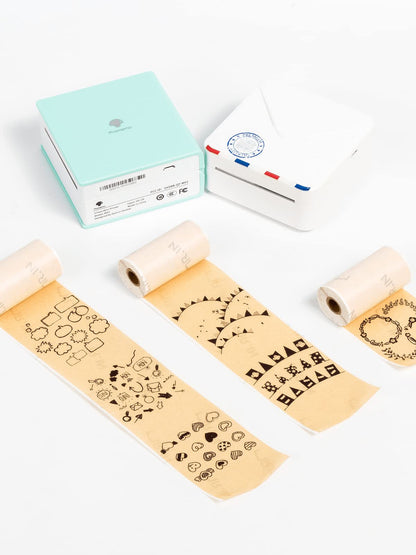 Phomemo M02 Printer Paper - Adhesive Transparent Gold Glitter Sticker Labels, for Phomemo M02/M02 Pro/M02S/M03S/M03AS/M04S/M04AS Pocket Bluetooth Thermal Printer, 50mm, 3 Rolls