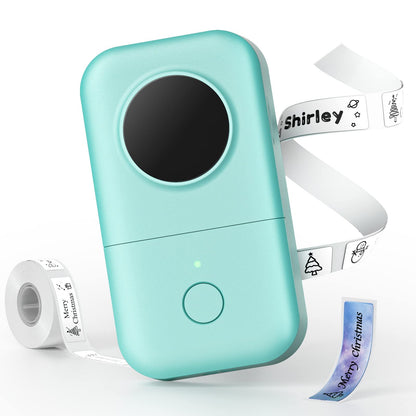 Memoqueen D30 Label Maker-Bluetooth thermal Mini Label Printer-Portable label Maker Machine with tape,Labeler Compatible with Phomemo D30 iOS&Android, Easy to Use for home office organization,Green..