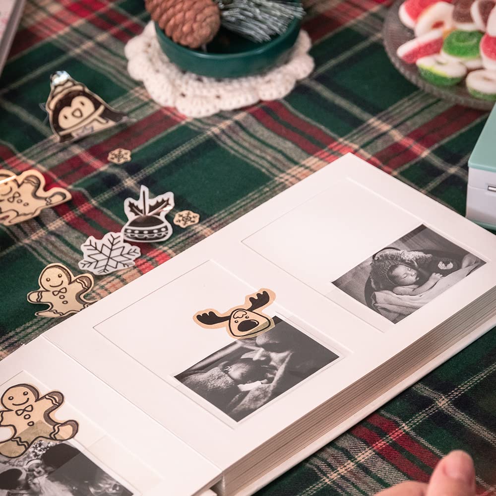 Memoqueen T02 White Adhesive Thermal Paper, Sticker Paper Printer Paper, Strong Adhesive, 50mmx3.5m,Black Text,Keep for 2 Years,3 Rolls,Can be Used for Notes/Sticker/memo/Photo Paper