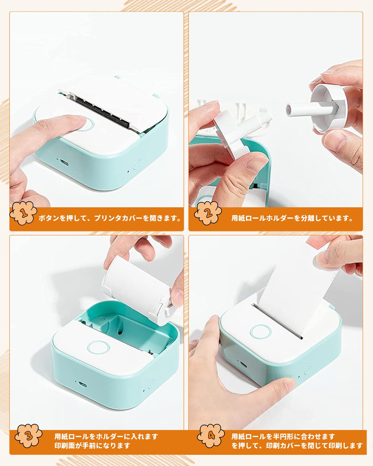 Memoqueen T02 透明粘着感熱紙 プリンタ用紙 T02ミニプリンタ対応 ノーカットロールペーパー ラベルシール 50mm幅 防水・強粘着 再剥離 保存20年 黒文字 3ロール メモ,付箋,写真,シール,文書,手帳,仕事,用紙にも使える,整理収納に適用