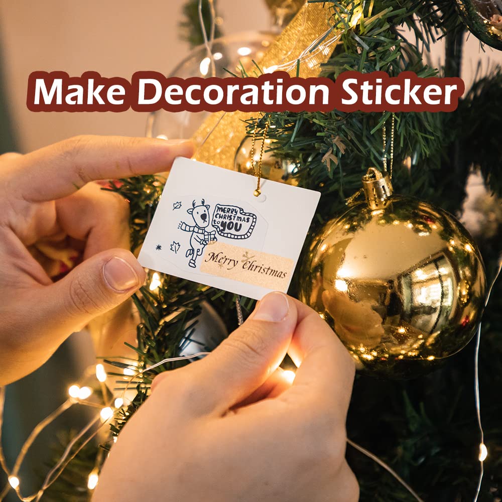 Phomemo T02 white adhesive thermal paper, sticker paper printer paper, 50mmx3.5m,black text,keep for 2 years,3 rolls