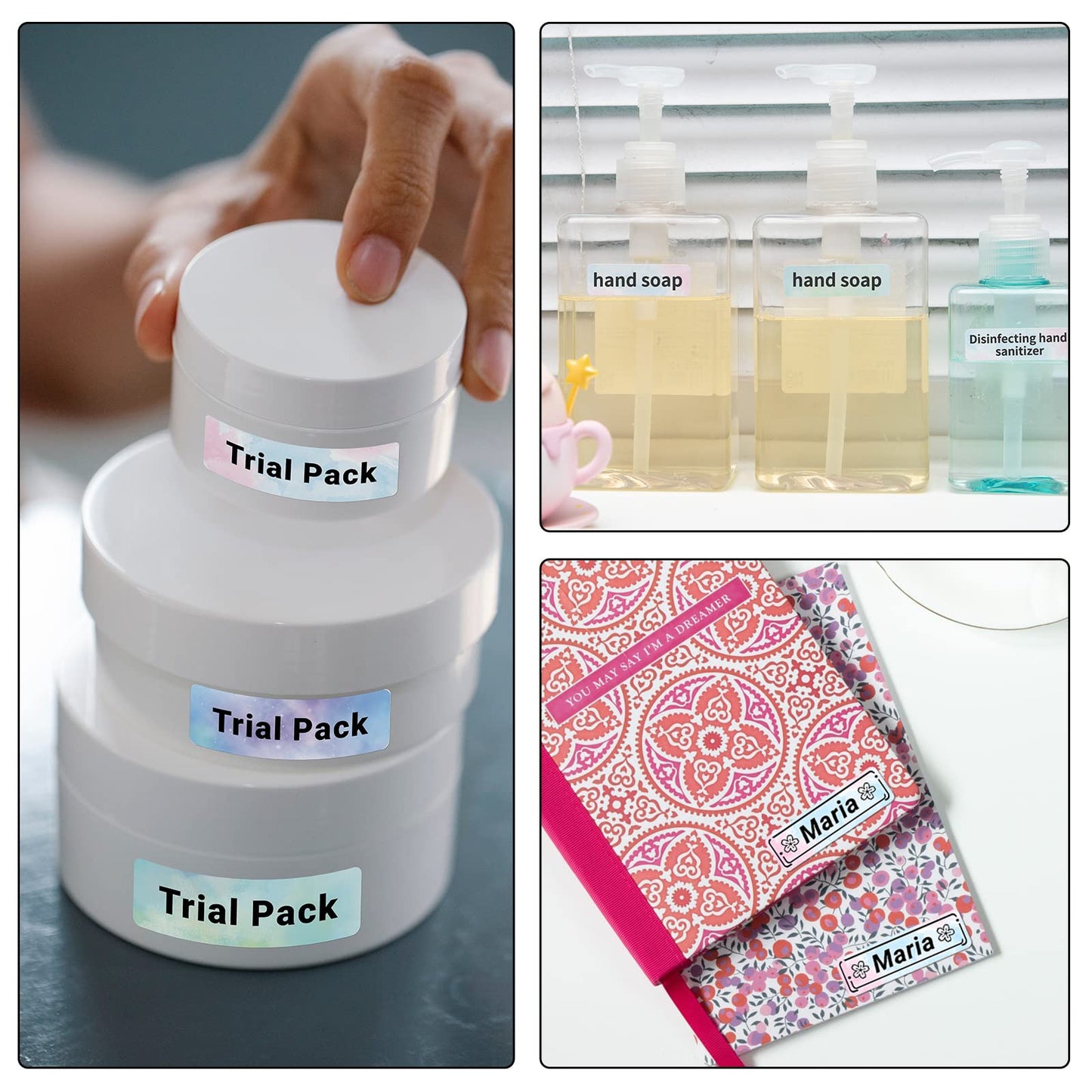 Memoqueen Q30 Q30S Q31 D30 D35 D30S Label, Starry Sky Pattern 12x40mm [ 3/8''x1 1/2''] Label Tape compatibility with Phomemo Q30/D30 Series Label Printer, Suitable for School,Home,160pcs/Roll, 3Rolls