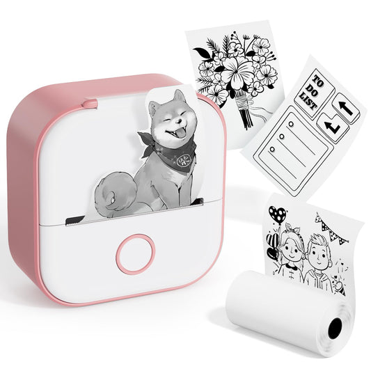 ミニプリンター スマホ対応 Memoqueen T02 サーマルプリンター モバイル ポータブル コンパクト ノートプリンター フォトプリンター 203dpi Bluetooth接続 インキレス印刷 写真アルバム/手帳/メモ/買い物リスト/学習ノートに使用することができます