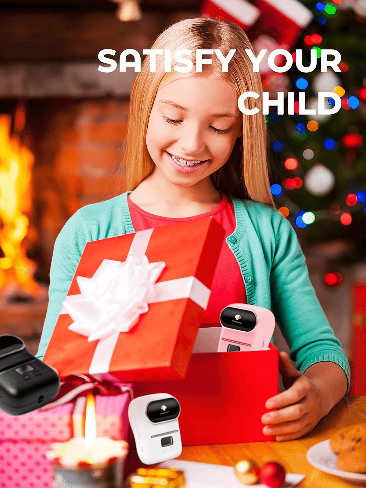 Label Maker, Phomemo M110 PK Label Printer for Small Business, Bluetooth Thermal Label Maker Compatible with iOS & Android, Barcode Label Printer with Tape, Address Labels, Reatil, Images, Pink