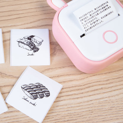 Memoqueen T02 HD White Adhesive Thermal Paper Printer Paper HD Printing, Waterproof and Tear Resistance,Strong Adhesion, Black Text, 3 Rolls,Can be Used for Notes/Sticky/memo/Photo Paper