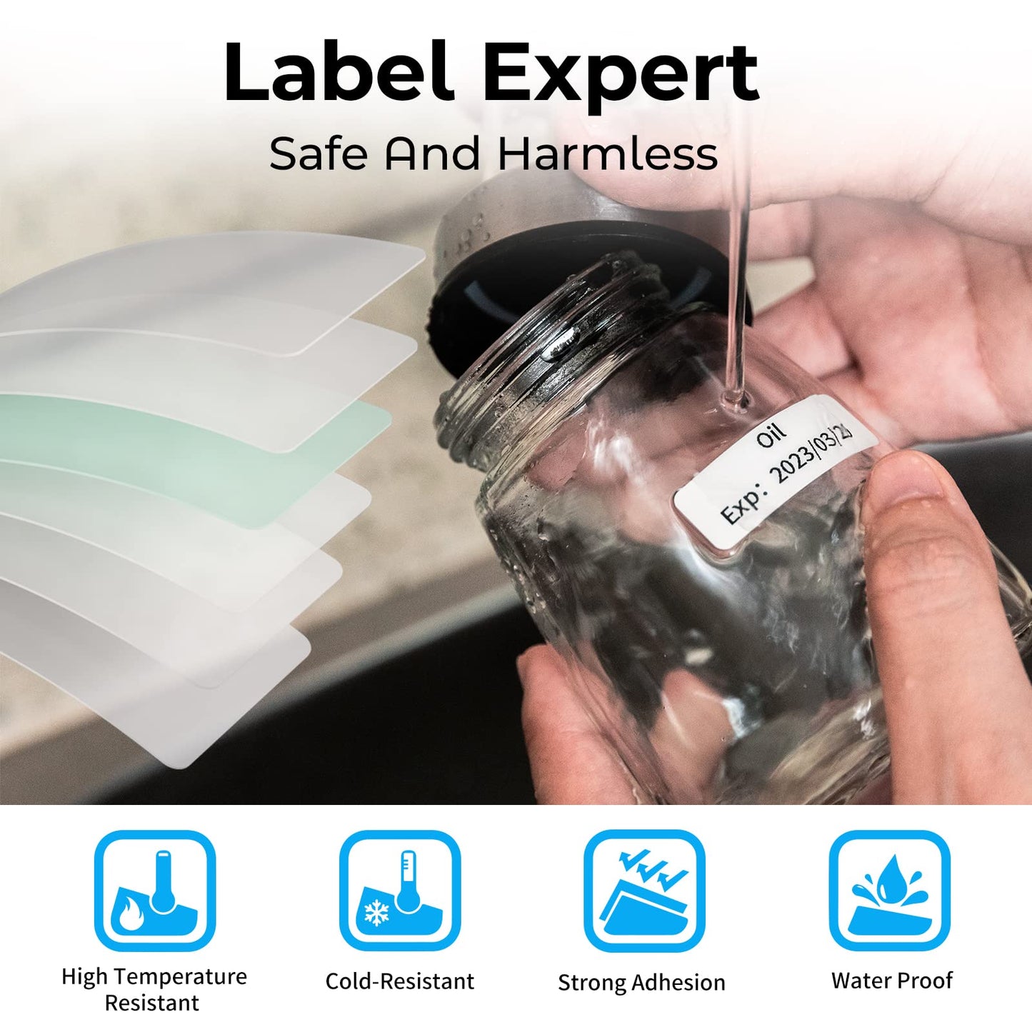 Memoqueen Q30 Q30S Q31 D30 D35 D30S Label, Starry Sky Pattern 12x40mm [ 3/8''x1 1/2''] Label Tape compatibility with Phomemo Q30/D30 Series Label Printer, Suitable for School,Home,160pcs/Roll, 3Rolls