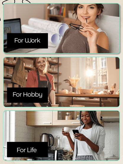 Phomemo M02 Printer Paper - Adhesive Transparent Gold Glitter Sticker Labels, for Phomemo M02/M02 Pro/M02S/M03S/M03AS/M04S/M04AS Pocket Bluetooth Thermal Printer, 50mm, 3 Rolls