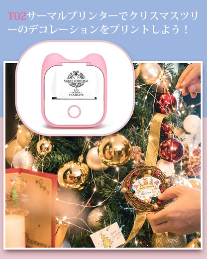 ミニプリンター スマホ対応 Memoqueen T02 サーマルプリンター モバイル ポータブル コンパクト ノートプリンター フォトプリンター 203dpi Bluetooth接続 インキレス印刷 写真アルバム/手帳/メモ/買い物リスト/学習ノートに使用することができます
