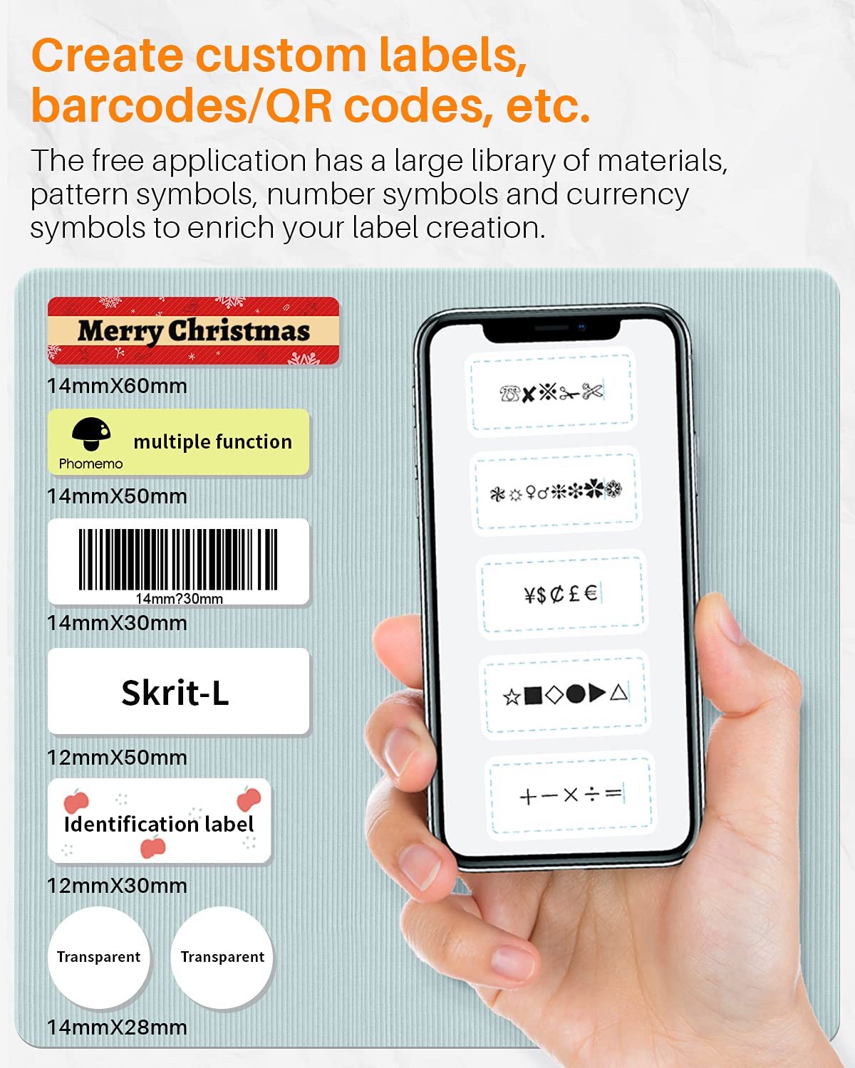 Memoqueen D30 Label Maker-Bluetooth thermal Mini Label Printer-Portable label Maker Machine with tape,Labeler Compatible with Phomemo D30 iOS&Android, Easy to Use for home office organization,Green..