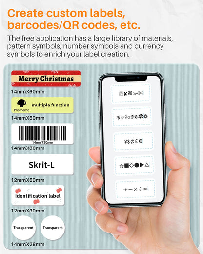 Memoqueen D30 Label Maker-Bluetooth thermal Mini Label Printer-Portable label Maker Machine with tape,Labeler Compatible with Phomemo D30 iOS&Android, Easy to Use for home office organization,Green..