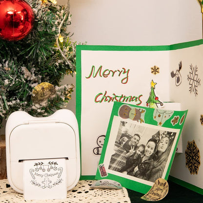 Memoqueen T02 White Non-Adhesive Thermal Paper, Printer Paper for T02 Thermal Printer, 53mm x 6.5m, Black Text, Keep for 10 Years, 3 Rolls, Can be Used for Notes/Sticker/Memo/Photo Paper