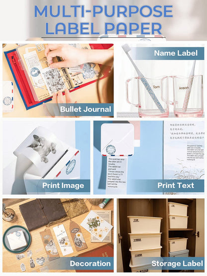 Phomemo M02S Mini Pocket Printer - 300DPI Thermal Portable Sticker Printer, Compatible with iOS & Android, Bluetooth Connection Printing Photo, Plan Journal, Organization, Art Creation, Creative Gift