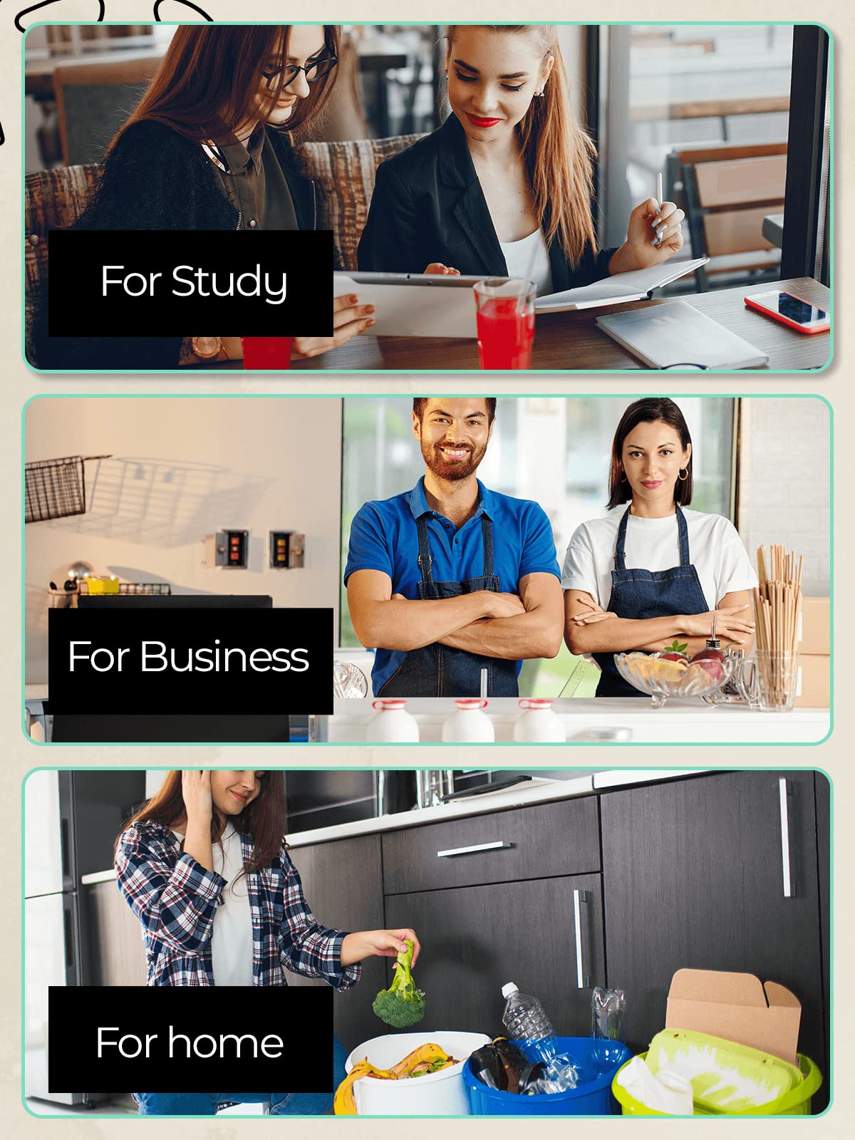 Phomemo M02 Printer Paper - Adhesive Transparent Gold Glitter Sticker Labels, for Phomemo M02/M02 Pro/M02S/M03S/M03AS/M04S/M04AS Pocket Bluetooth Thermal Printer, 50mm, 3 Rolls