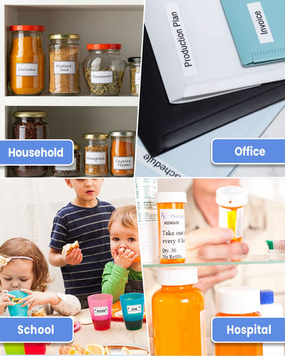 Phomemo 2 Inch Circle Label for M110/M110S/M120/M200/M220 Label Maker, 5050 Round Thermal Label for Business Labeling, DIY Logo Design,Inventory, 420pcs