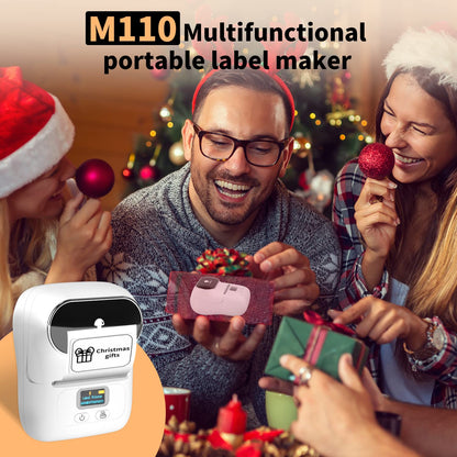 Label Maker Machine Phomemo M110 WH Portable Bluetooth Label Printer for Storage, Shipping, Barcode, Mailing, Office, Home, Organizing, Sticker Maker Mini Label Maker with Multiple Templates