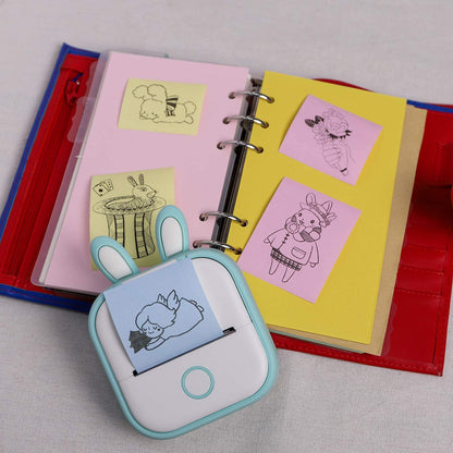 Phomemo T02 Pink/Yellow/Blue Thermal Paper, Non-Adhesive Paper Printer Paper, 53mmx8m, Black Text,Keep for 5 Years,3 Rolls