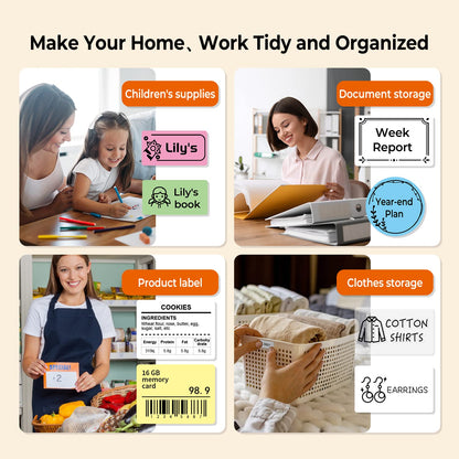 Thermal Label Maker, Phomemo M110 OG Bluetooth Thermal Printer, Label Maker Machine for Ingredient, Logo, Clothing, Address, Jewelry, Mailing, Barcode Office for iOS & Android, Orange