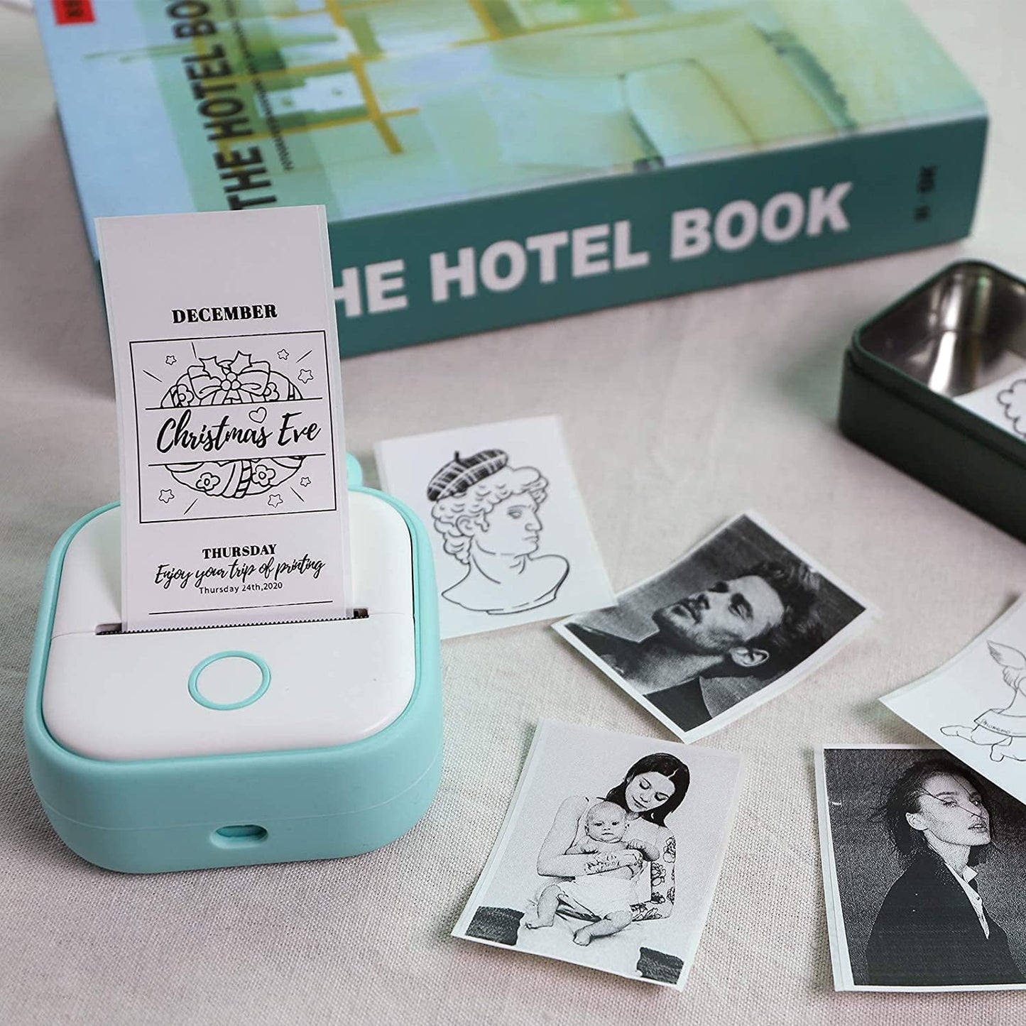 Memoqueen Phomemo T02 White Adhesive Thermal Paper, Sticker Paper Printer Paper, 1.96'' x 11.4' (50mmx3.5m/Roll), Compatible with M02X, Black Text, Keep for 2 Years, 3 Rolls