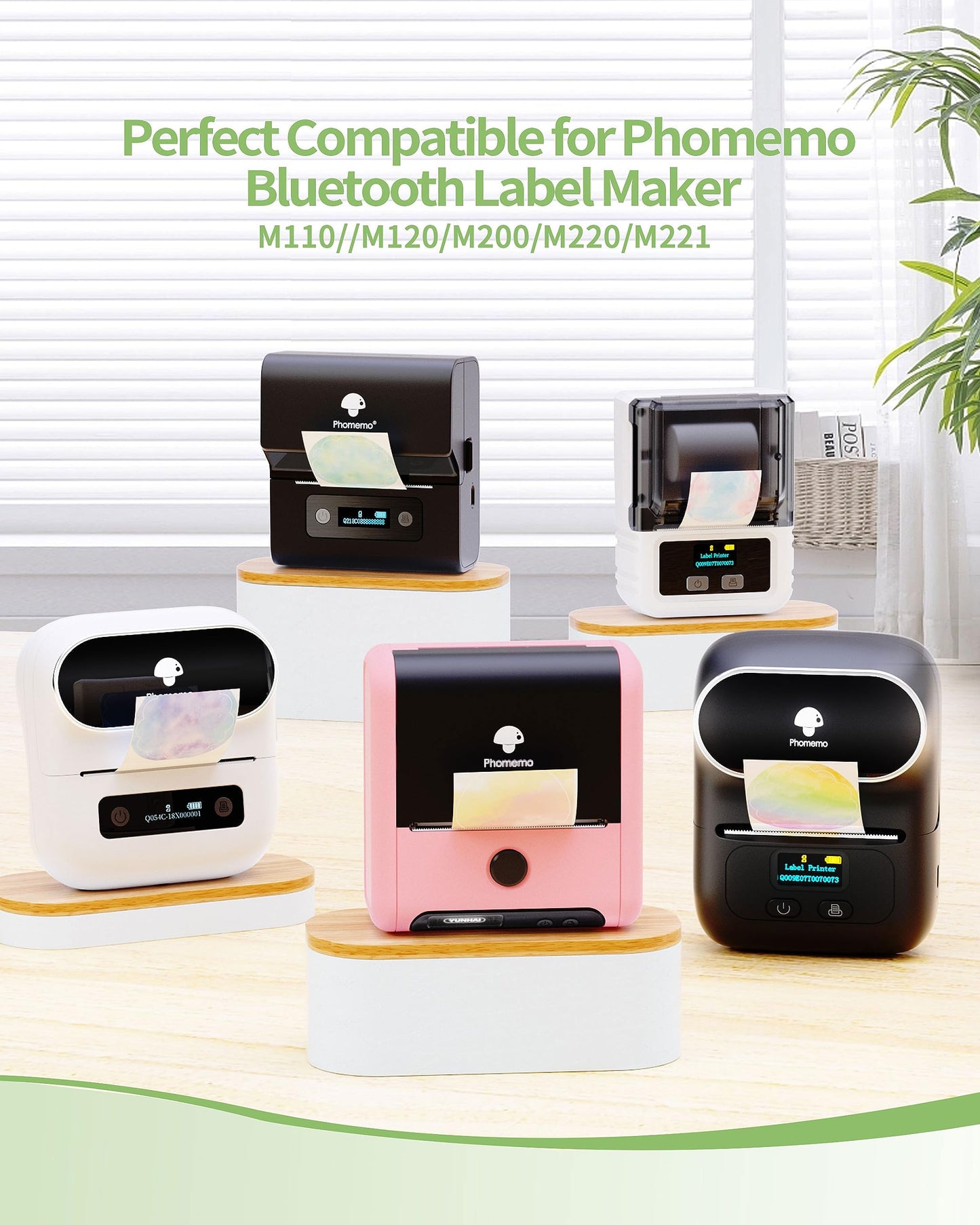 3 Roll Thermal Labels Compatible with Phomemo M110/M221/M220/M120/M200/M110S Label pirnters,1.57''x1.18''(40mm*30mm),Multi-Purpose Labels for Barcode, Logo,Bussiness,Black on White,230 Labels/Roll