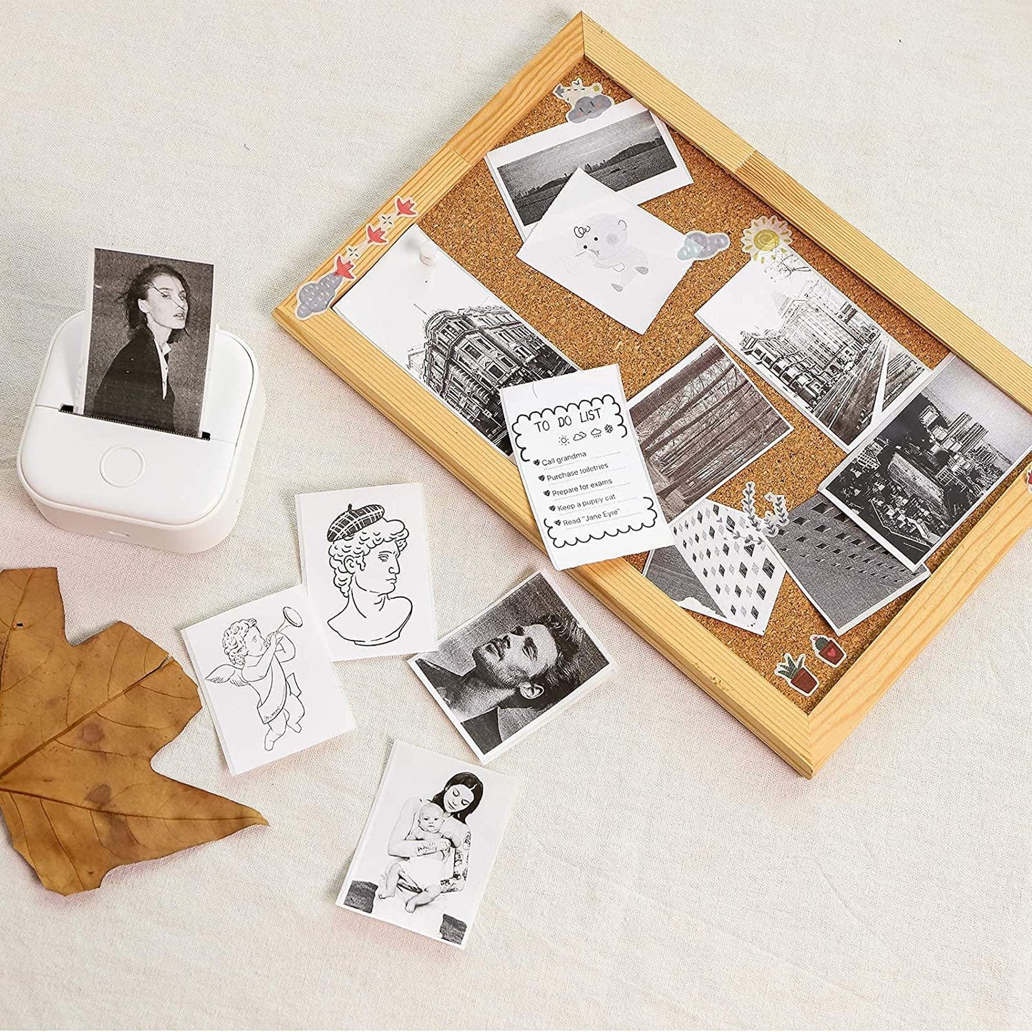 Memoqueen Phomemo T02 White Adhesive Thermal Paper, Sticker Paper Printer Paper, 1.96'' x 11.4' (50mmx3.5m/Roll), Compatible with M02X, Black Text, Keep for 2 Years, 3 Rolls