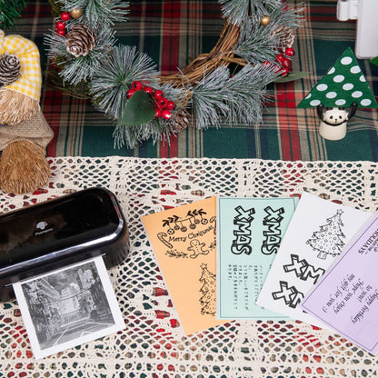 Memoqueen M03 カードストック ペーパー 熱接着ステッカー カード ペーパー ホリデー プリント可能な紙 DIY グリーティング ギフトカード ポストカード スクラップブック モノクロ印刷 80mm*135mm, 100枚, パープル